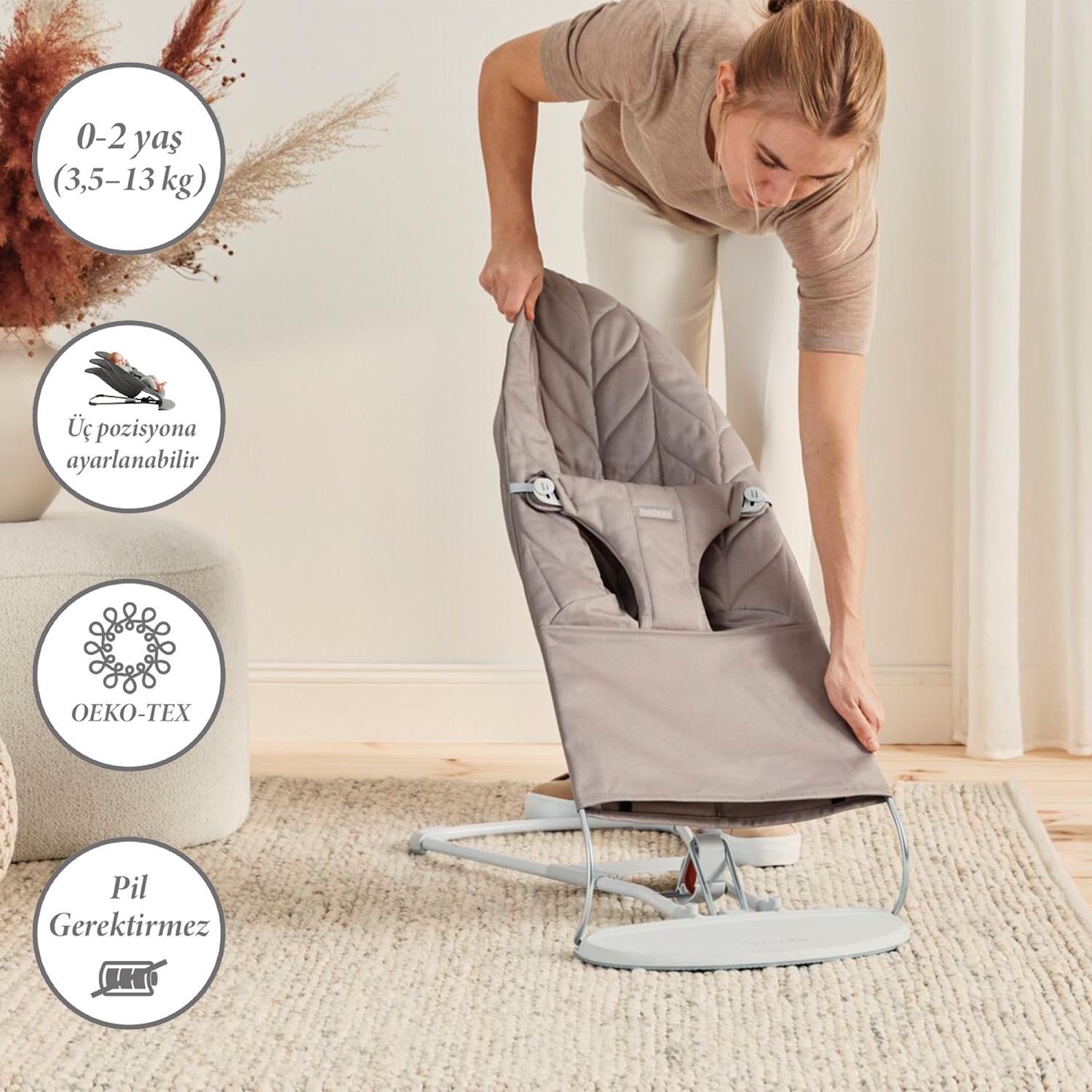 BabyBjörn Bliss Ana Kucağı Petal Cotton / Sand Grey