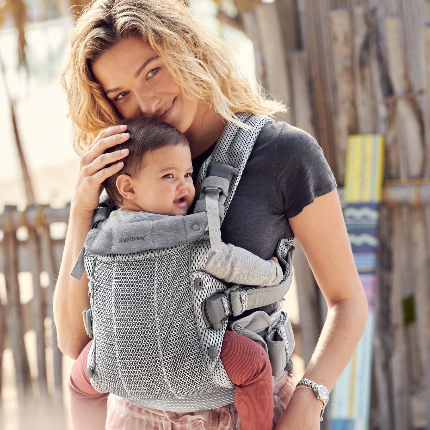 Babybjörn Bliss Ana Kucağı Woven Melange Light Grey & Kanguru Harmony Mesh Silver