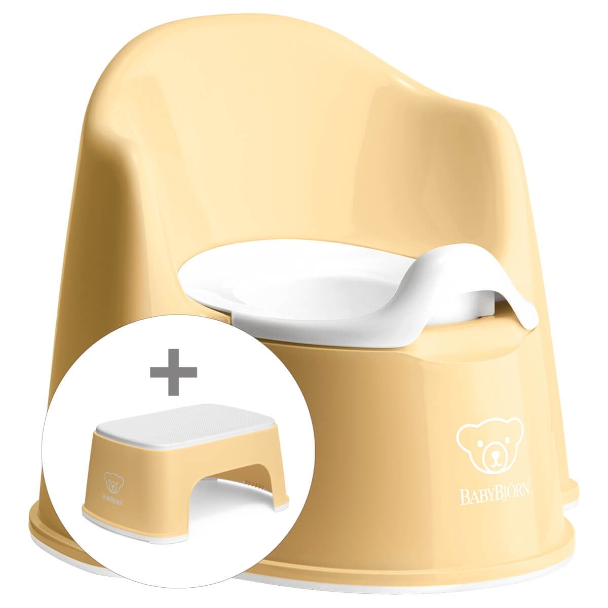 BabyBjörn Eğitici Koltuk Oturak & Safe Step Banyo Basamağı / Powder Yellow