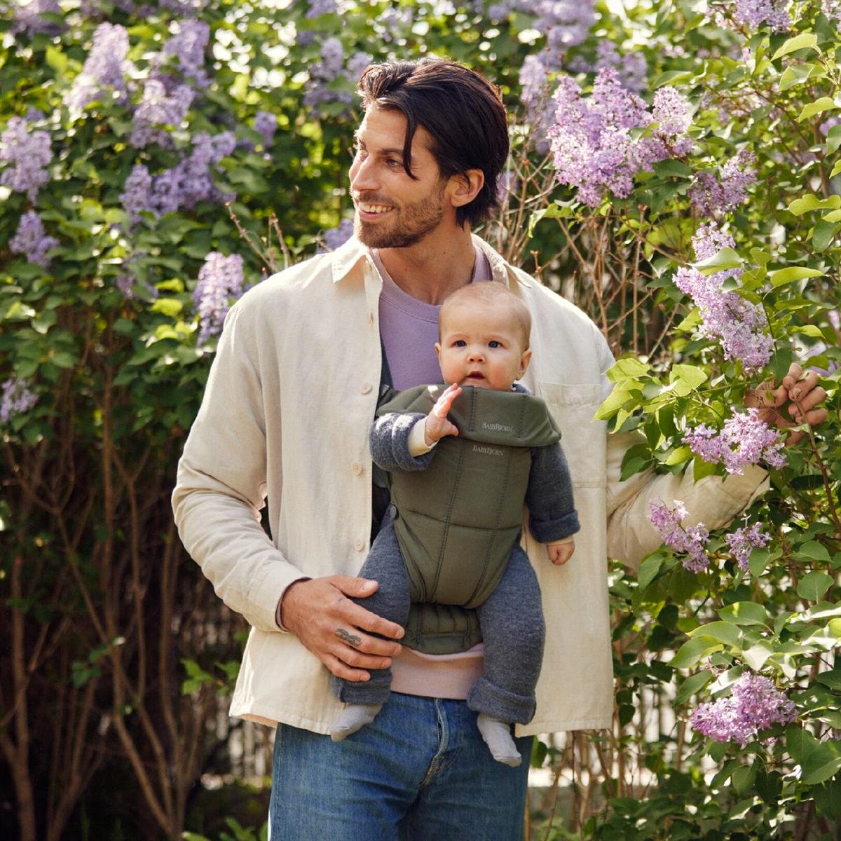 BabyBjörn Kanguru Mini 3D Cotton / Dark Green