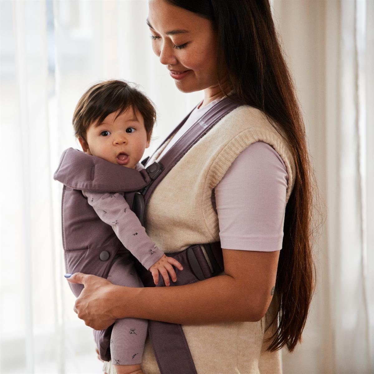 BabyBjörn Kanguru Mini 3D Cotton / Dark Purple