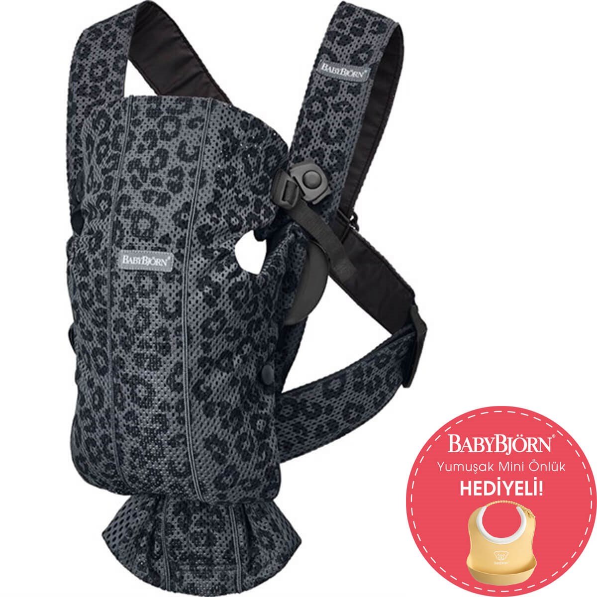 BabyBjörn Kanguru Mini 3D Mesh / Anthracite Leopard