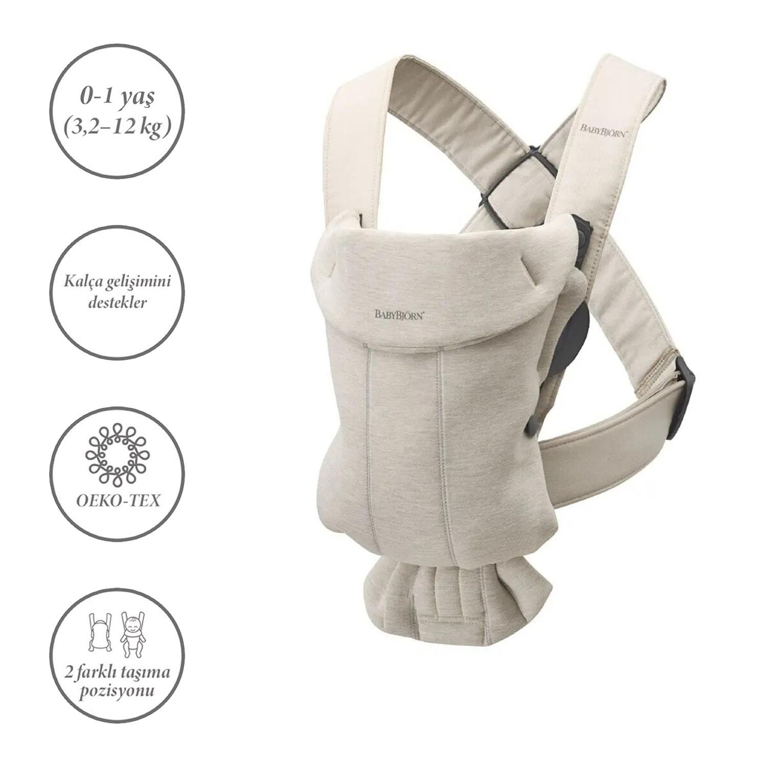 BabyBjörn Kanguru Mini Cotton 3D Jersey / Light Beige