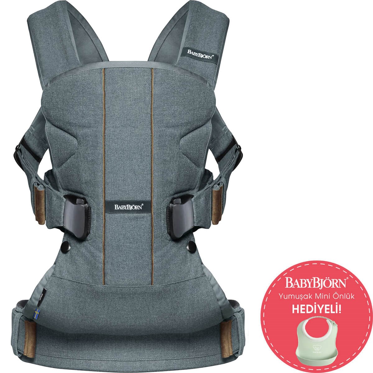 BabyBjörn Kanguru One Cotton MİX - Çanta Hediyeli / Pine Green
