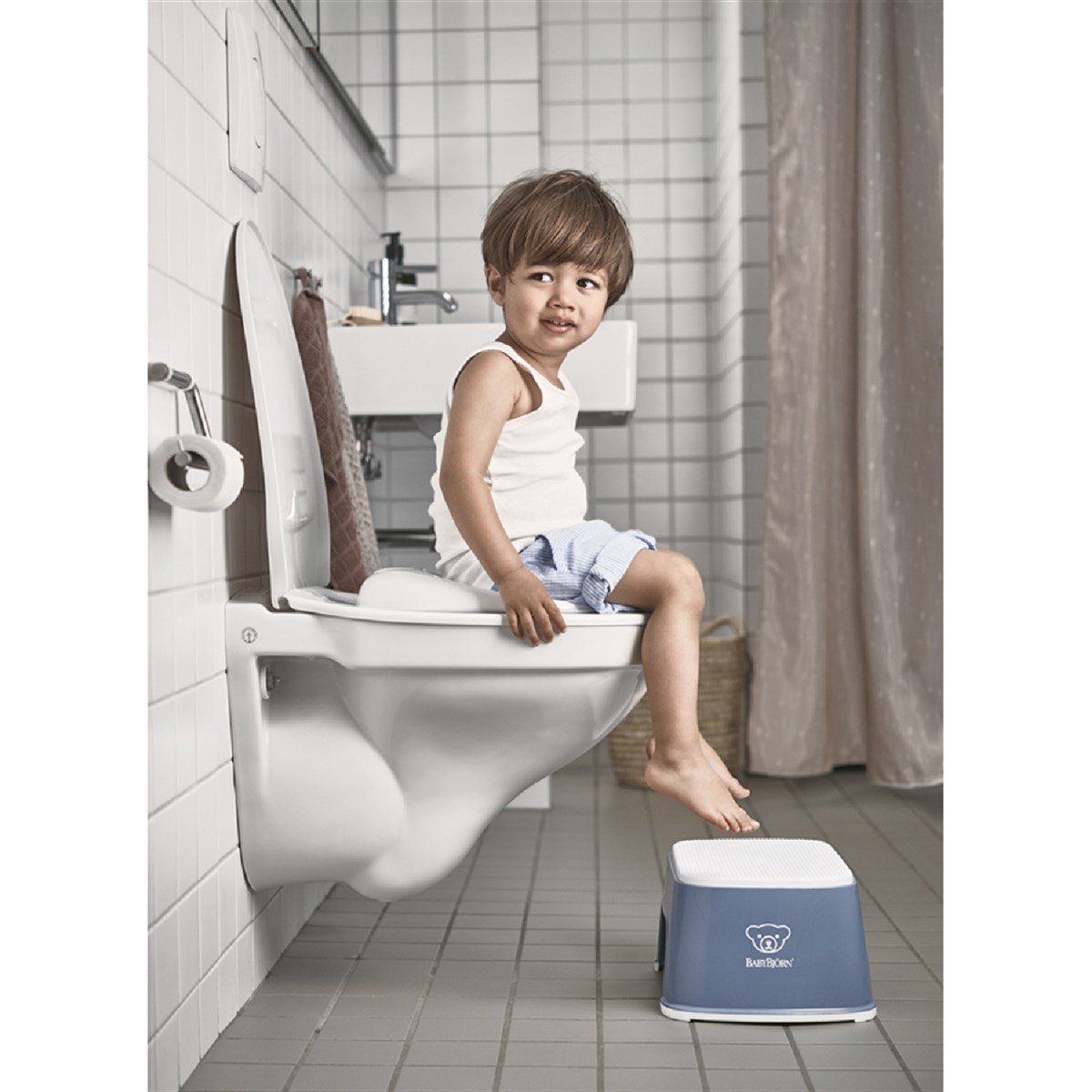 BabyBjörn Koltuk Oturak & Klozet Adaptörü & Banyo Basamağı Tuvalet Eğitimi Seti / Deep Blue
