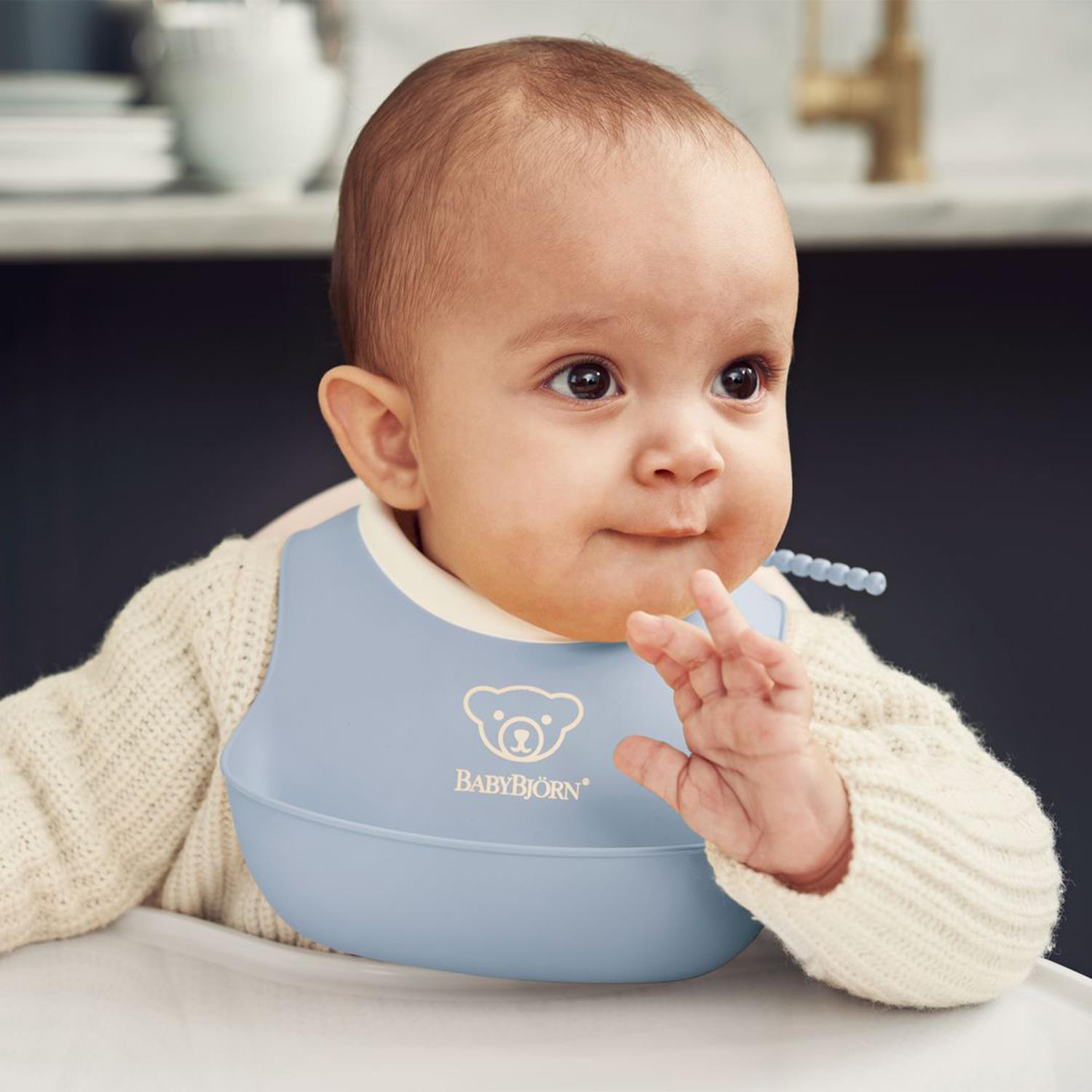 BabyBjörn Yumuşak Mama Önlüğü Seti / Powder Blue