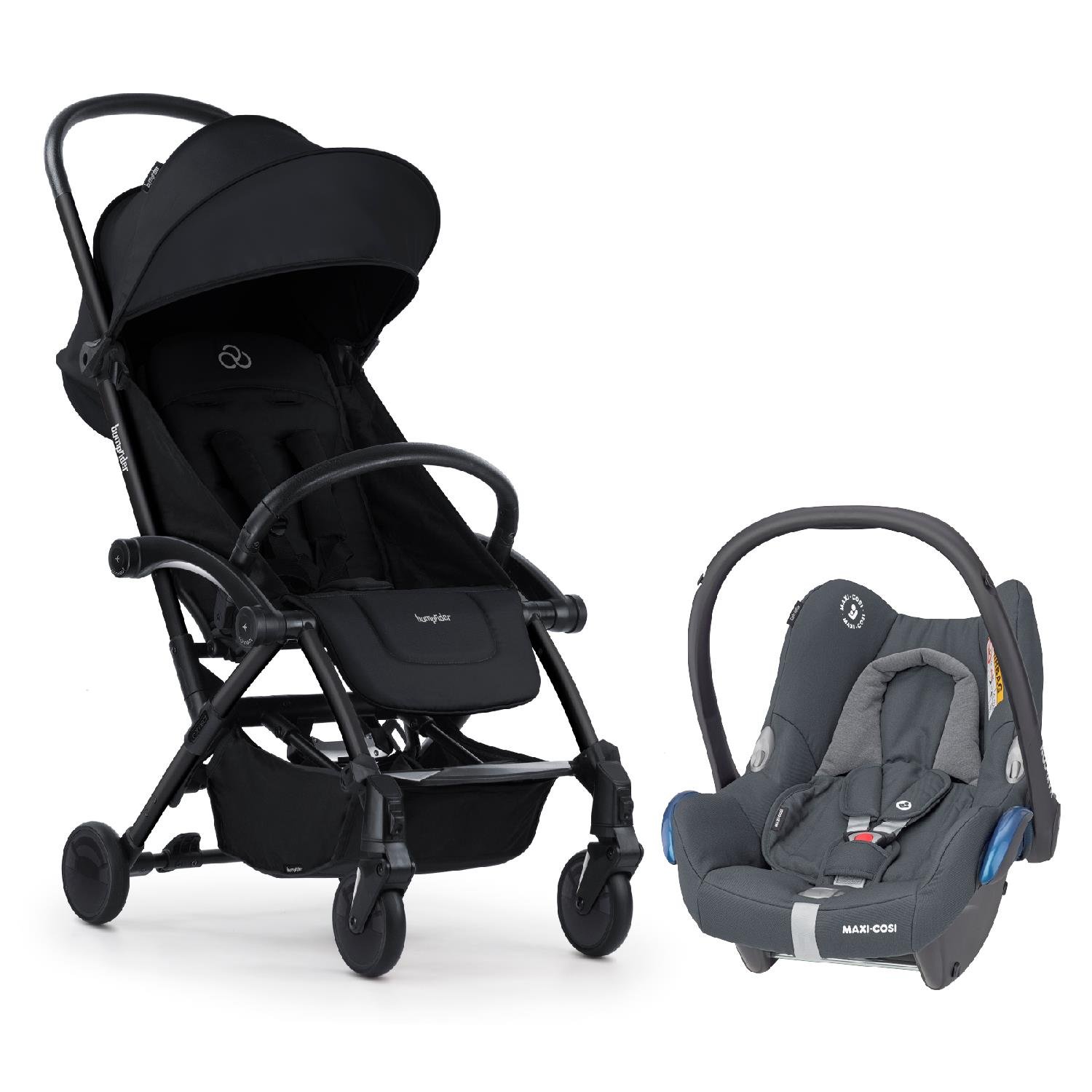  Bumprider Connect 3 Bebek Arabası Black-Black / Cabriofix Oto Koltuğu Essential Graphite HEDİYELİ