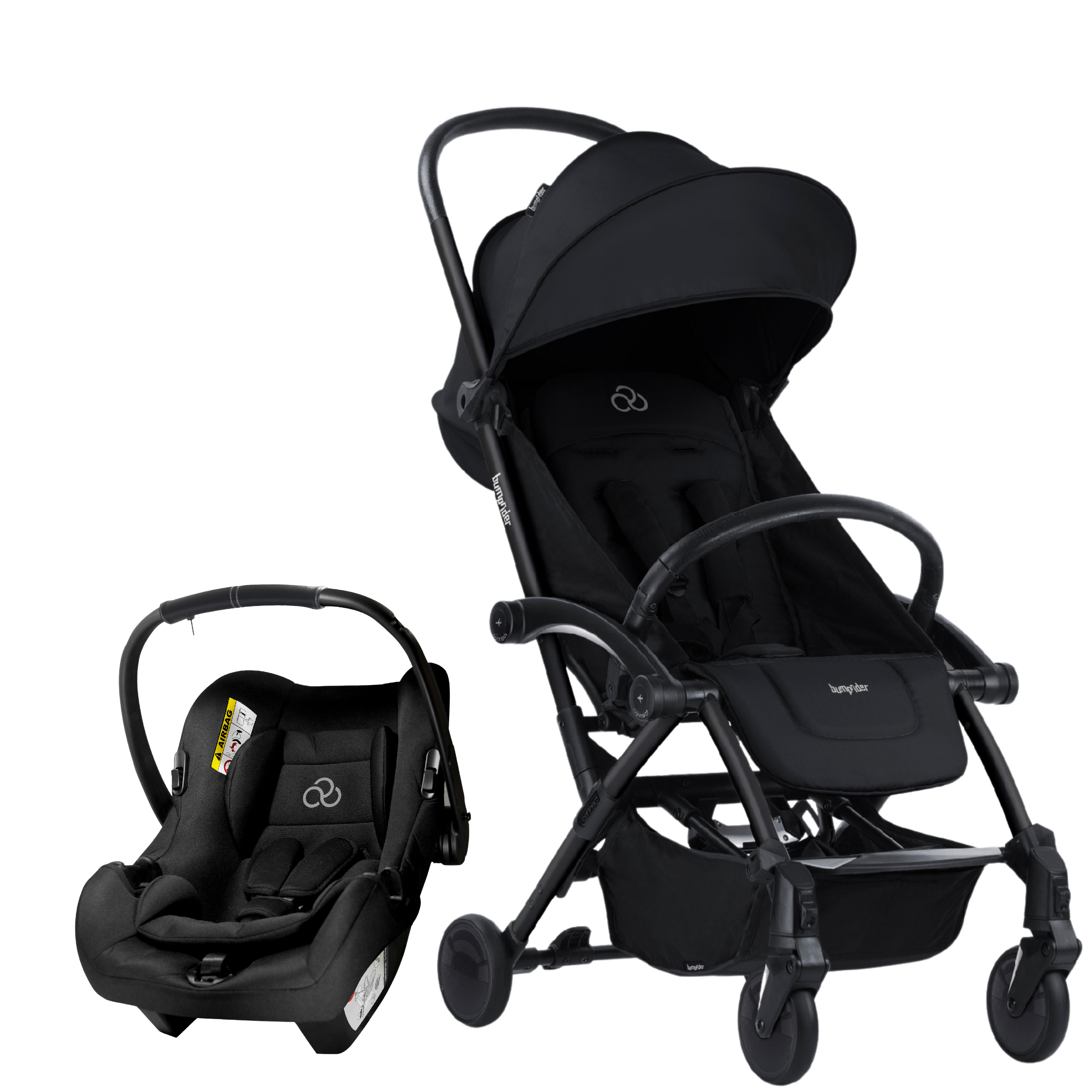   Bumprider Connect 3 Black-Black Bebek Arabası / Connect TRN Grup 0+ Oto Koltuğu / Black