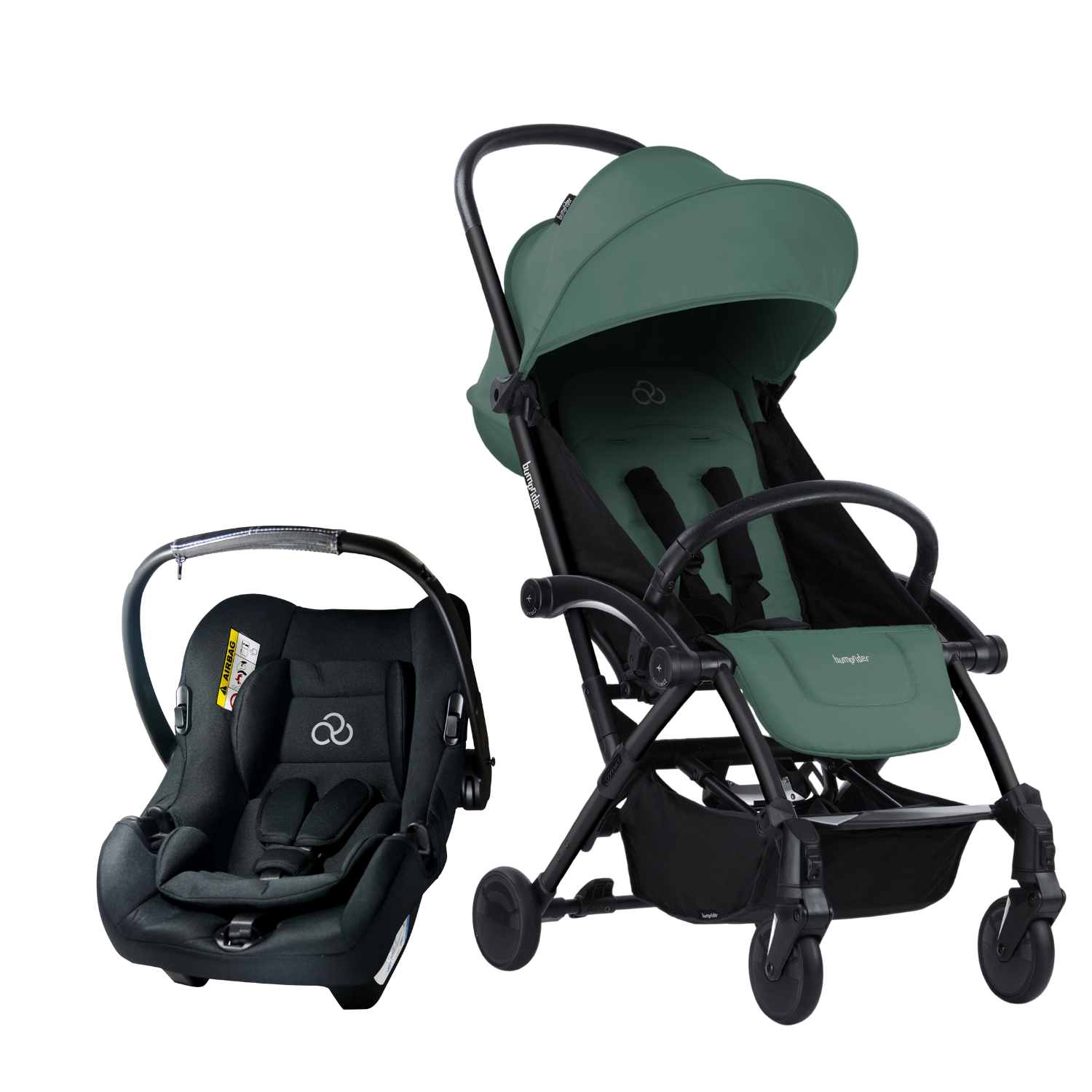  Bumprider Connect 3 Black-Olive Bebek Arabası / Connect TRN Grup 0+ Oto Koltuğu / Black