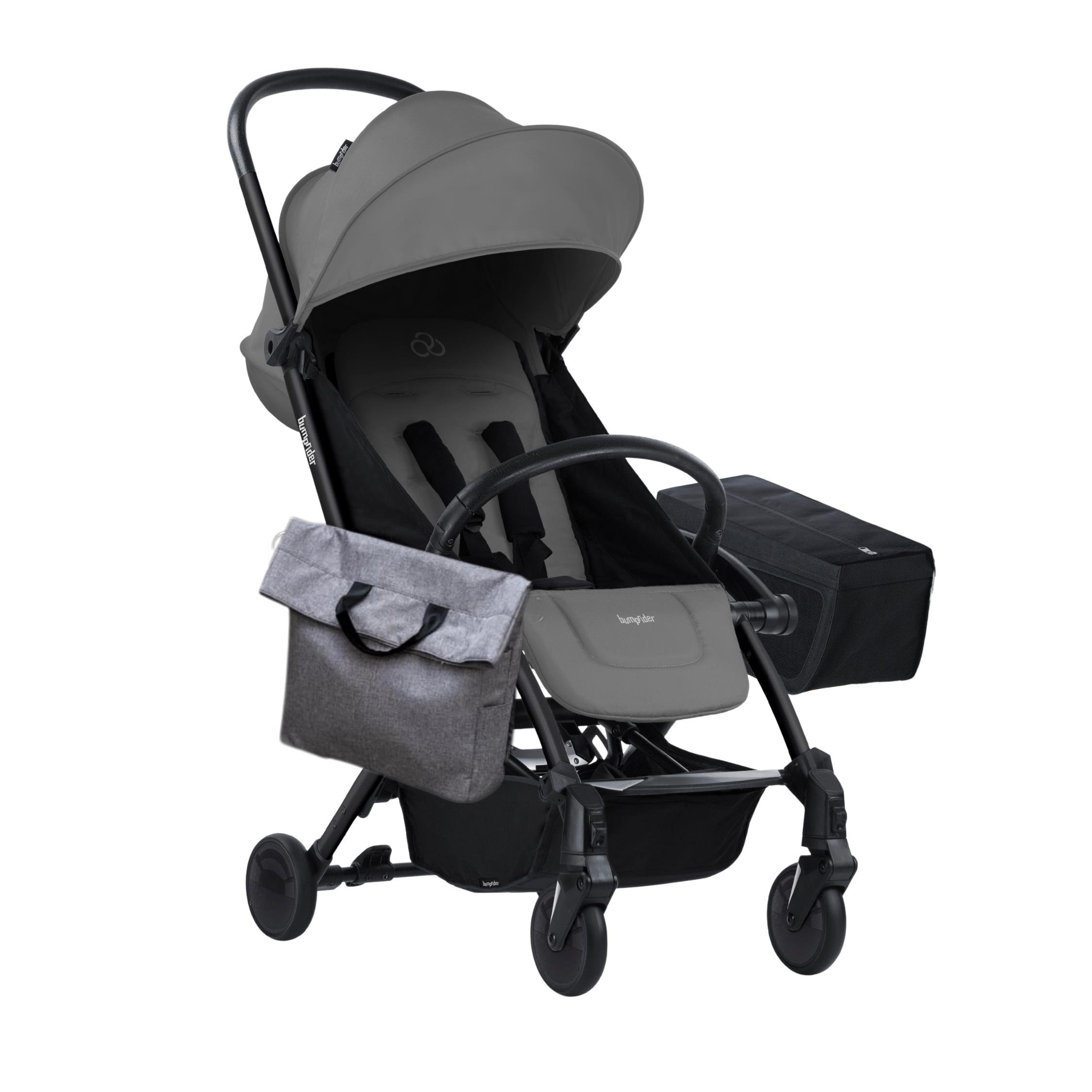 Bumprider Connect 3 Black-Grey Bebek Arabası / Yan Düzenleyici / Grey-Black Yan Bakım Çantası