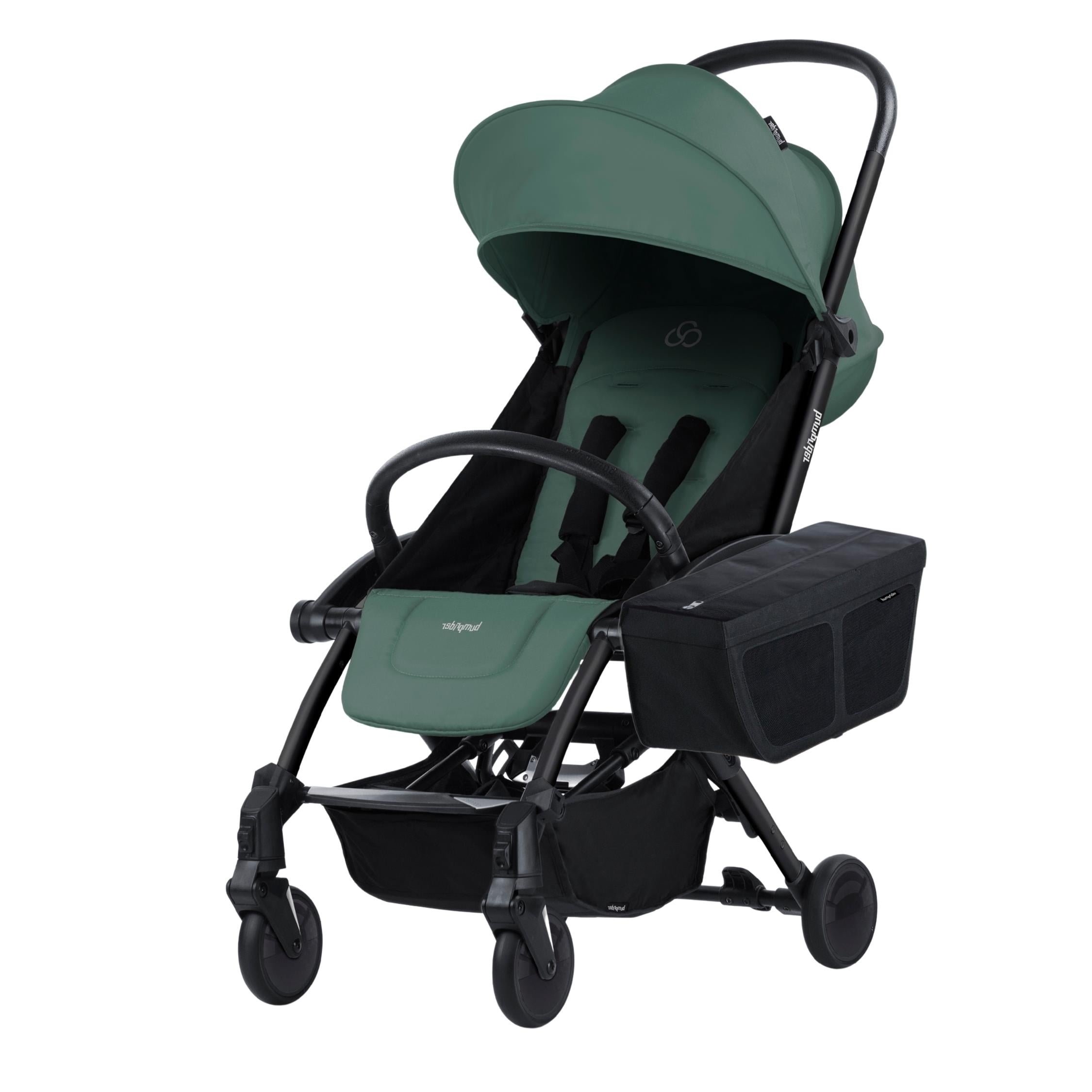 Bumprider Connect 3 Black-Olive Bebek Arabası / Yan Düzenleyici / Black-Black Yan Bakım Çantası / Grey Melange Portbebe