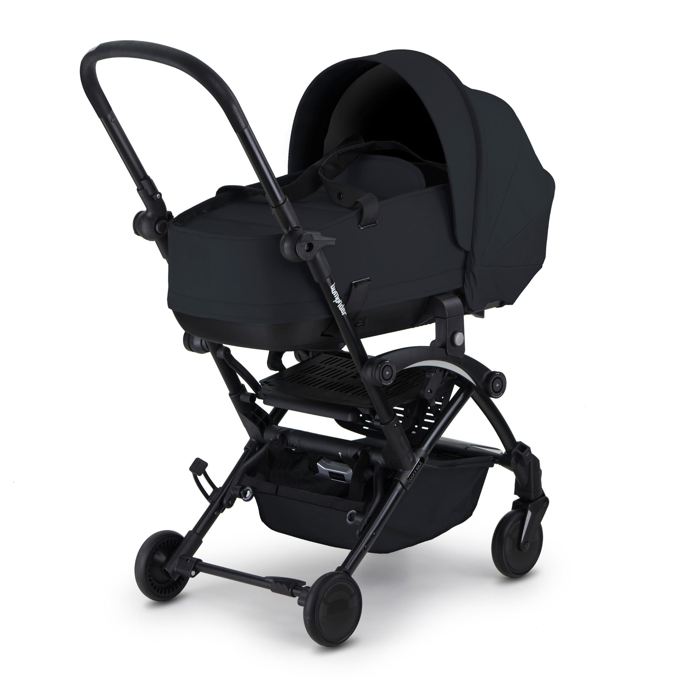 Bumprider Connect 3 Black-Sand Bebek Arabası / Yan Düzenleyici / Black-Brown Yan Bakım Çantası / Black Portbebe