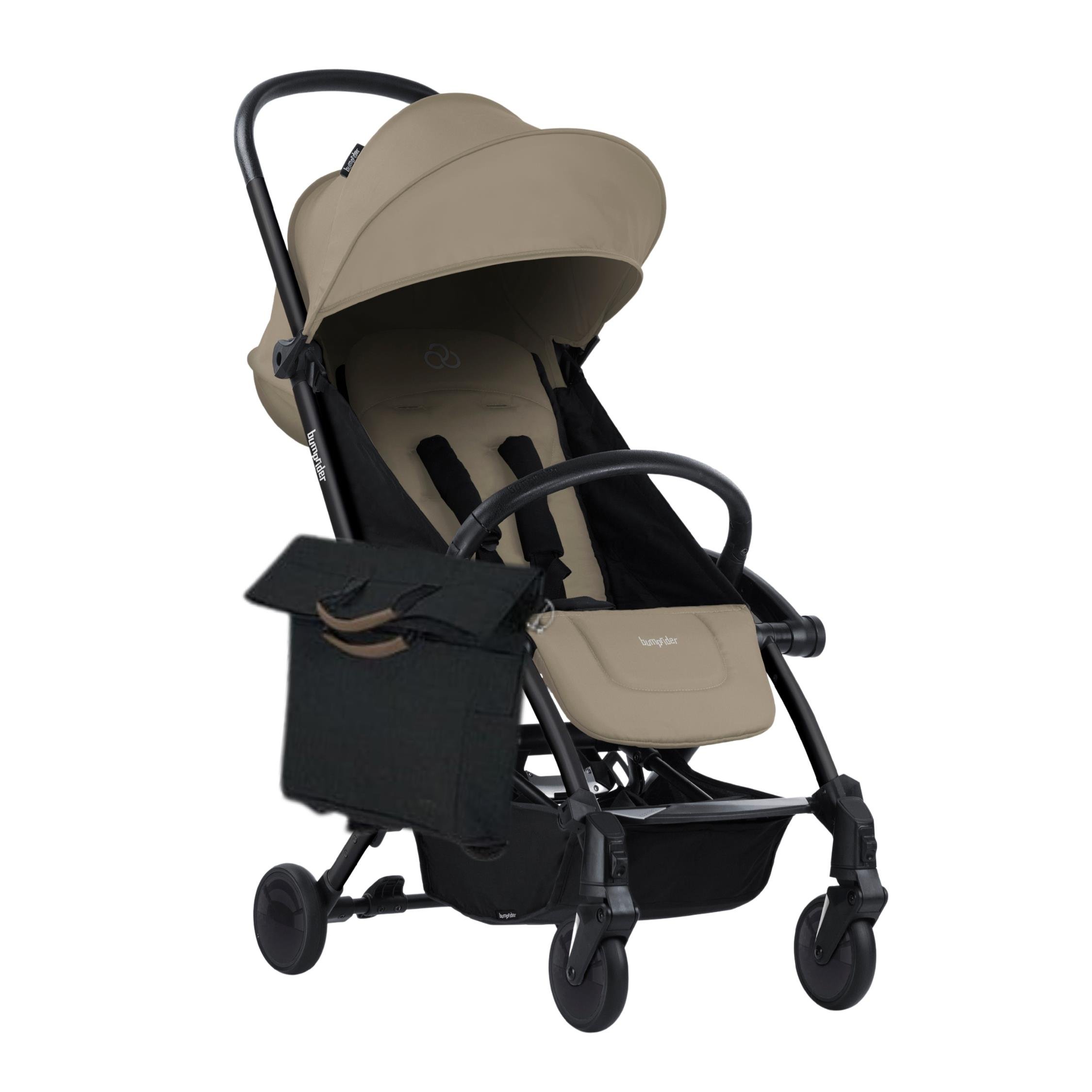 Bumprider Connect 3 Black-Sand Bebek Arabası / Yan Düzenleyici / Black-Brown Yan Bakım Çantası
