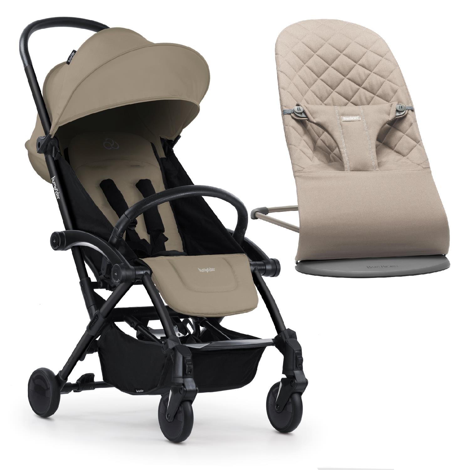 Bumprider Connect³ Bebek Arabası /  Grey & Babybjörn Petal Ana Kucağı Grey / HEDİYELİ