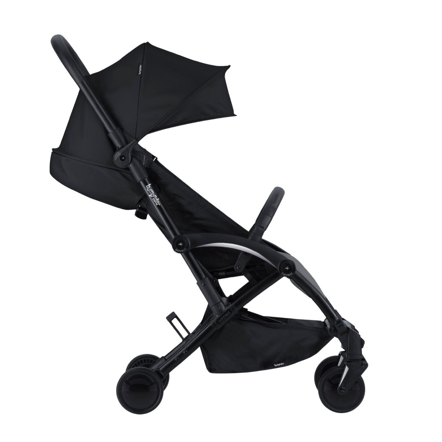 Bumprider Connect³ İkiz Bebek Arabası / Black - Grey Melange & Yan Düzenleyici Çanta Hediyeli