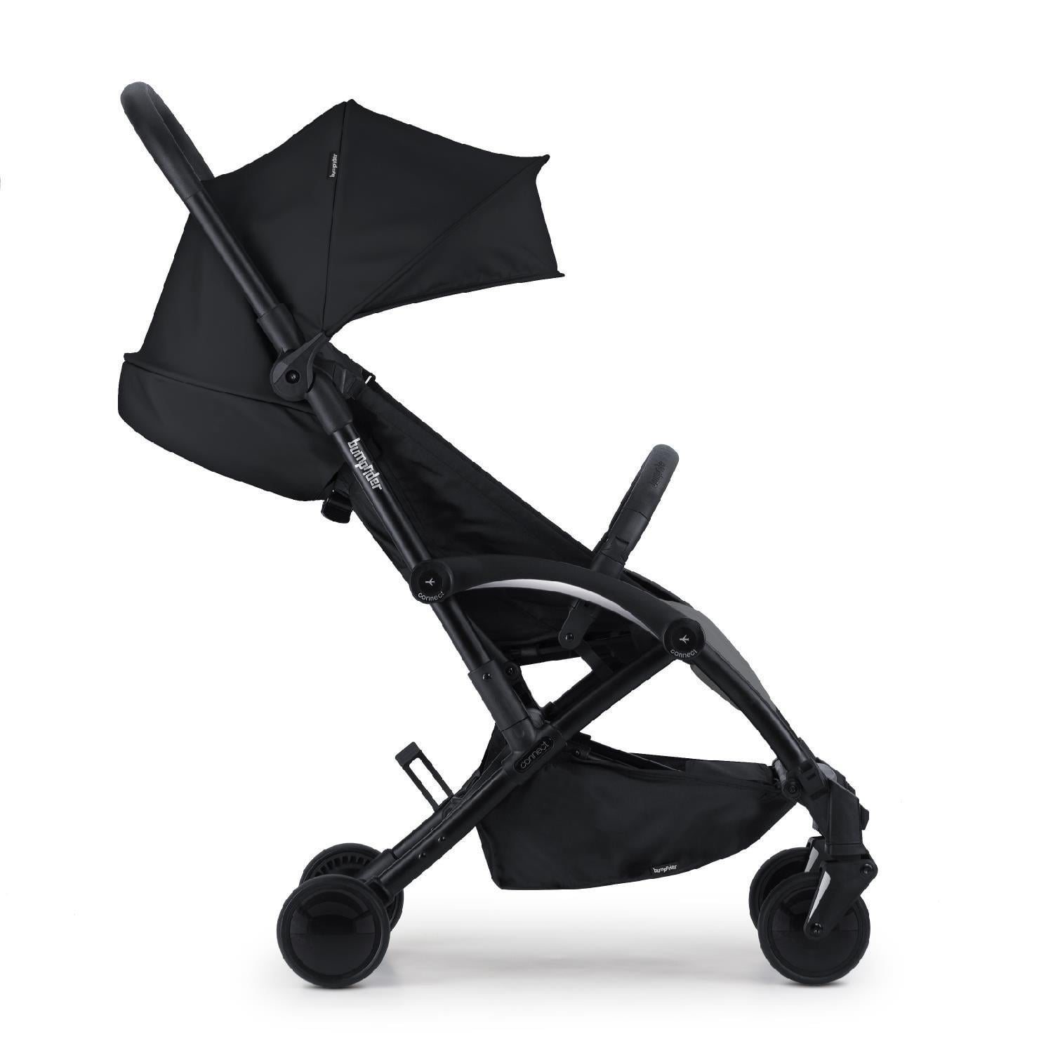 Bumprider Connect³ Üçüz Bebek Arabası Black - Black & Yan Bakım Çantası Hediyeli