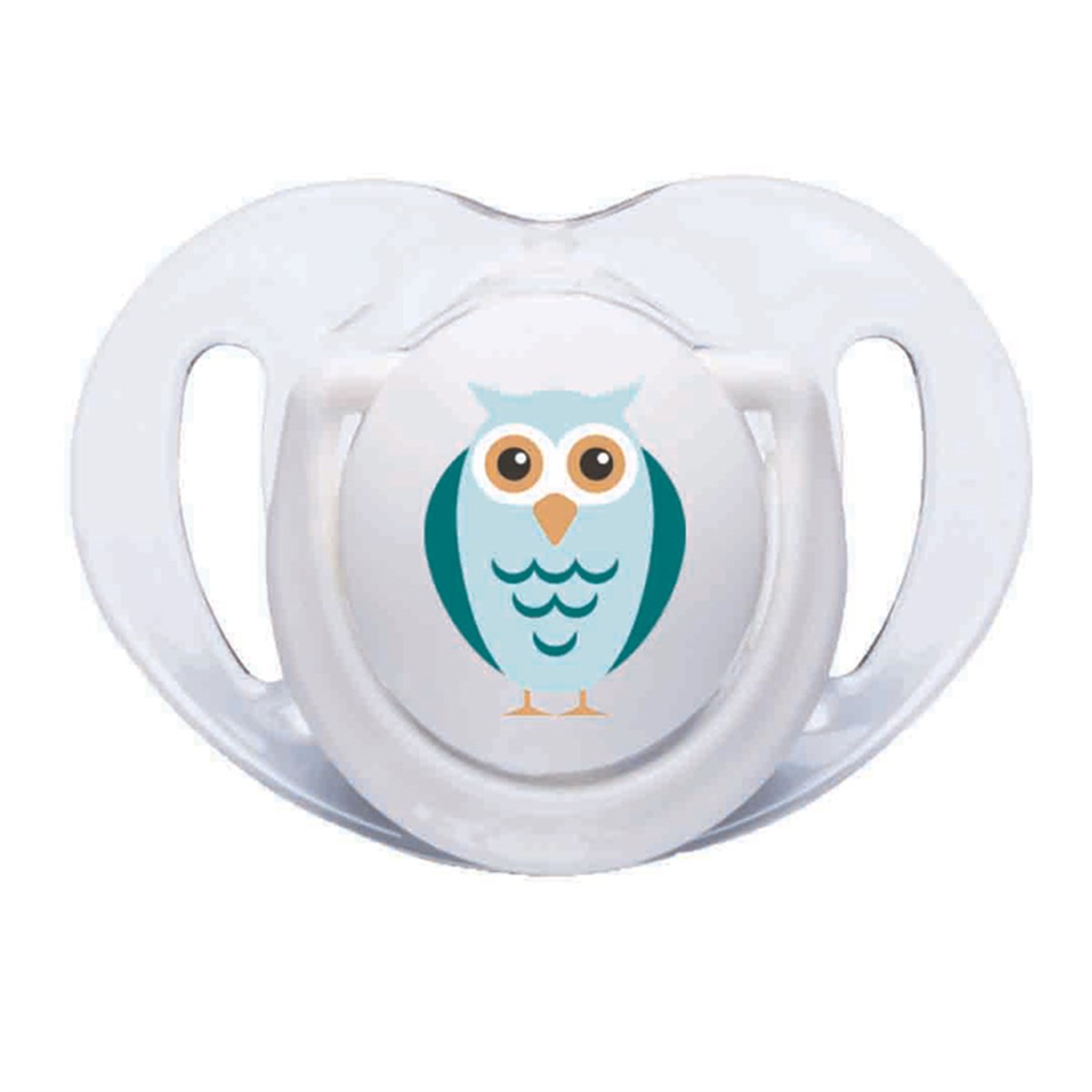 Mamajoo Silikon Ortodontik İkili Emzik Beyaz Baykuş / 6 ay +