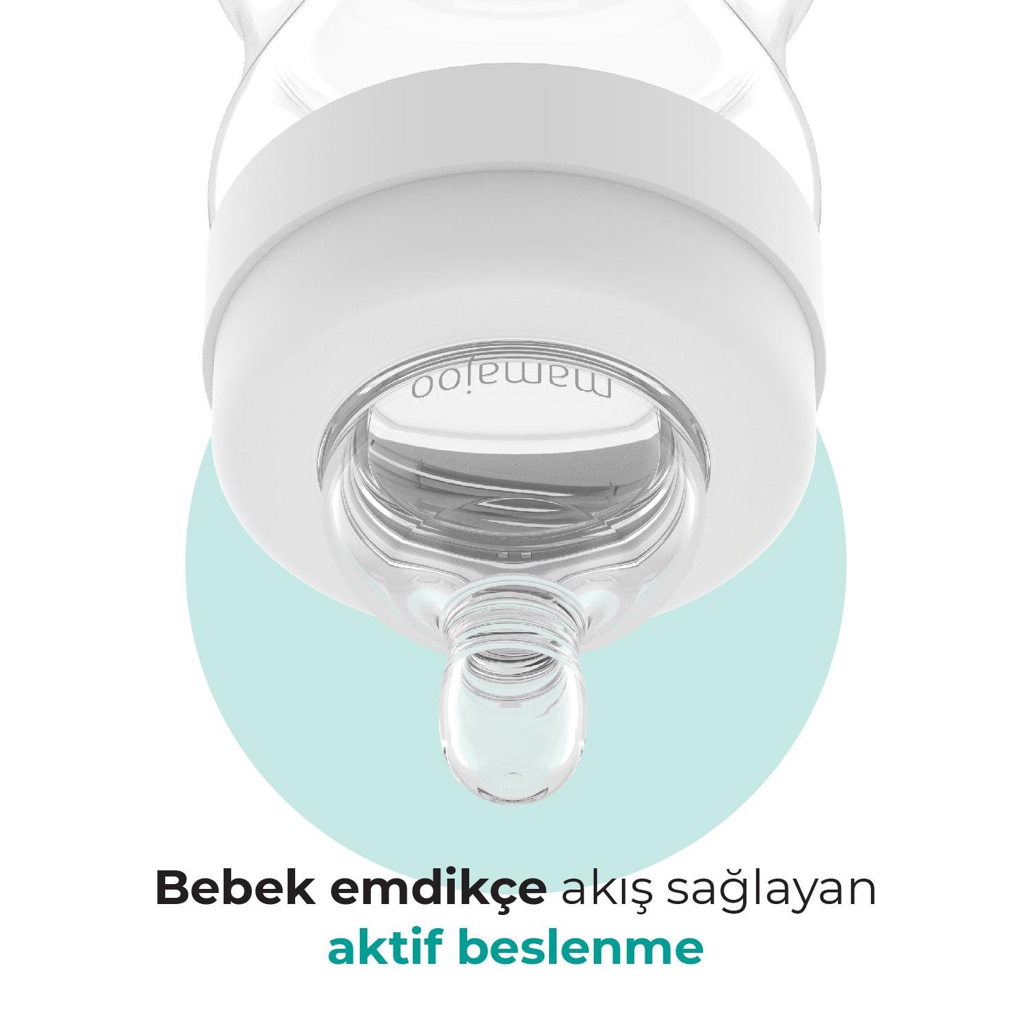Mamajoo %0 BPA Silikon Biberon Emziği İkili M No.2 6 ay+