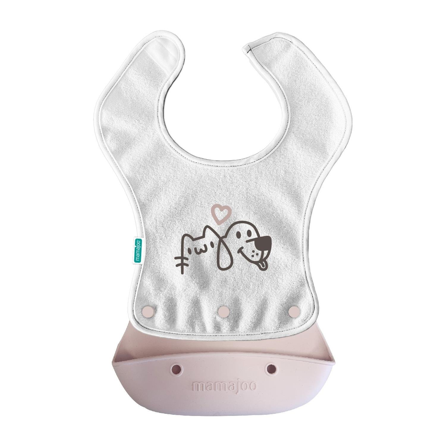 Mamajoo 2-in-1 Katlanır Mama Önlüğü / Powder Pink