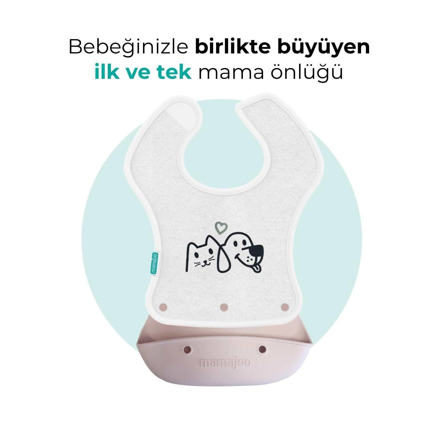 Mamajoo 2-in-1 Katlanır Mama Önlüğü / Powder Pink