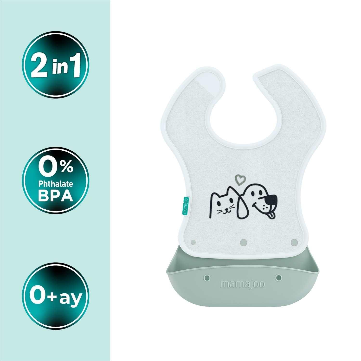 Mamajoo 2-in-1 Katlanır Mama Önlüğü / Powder Green