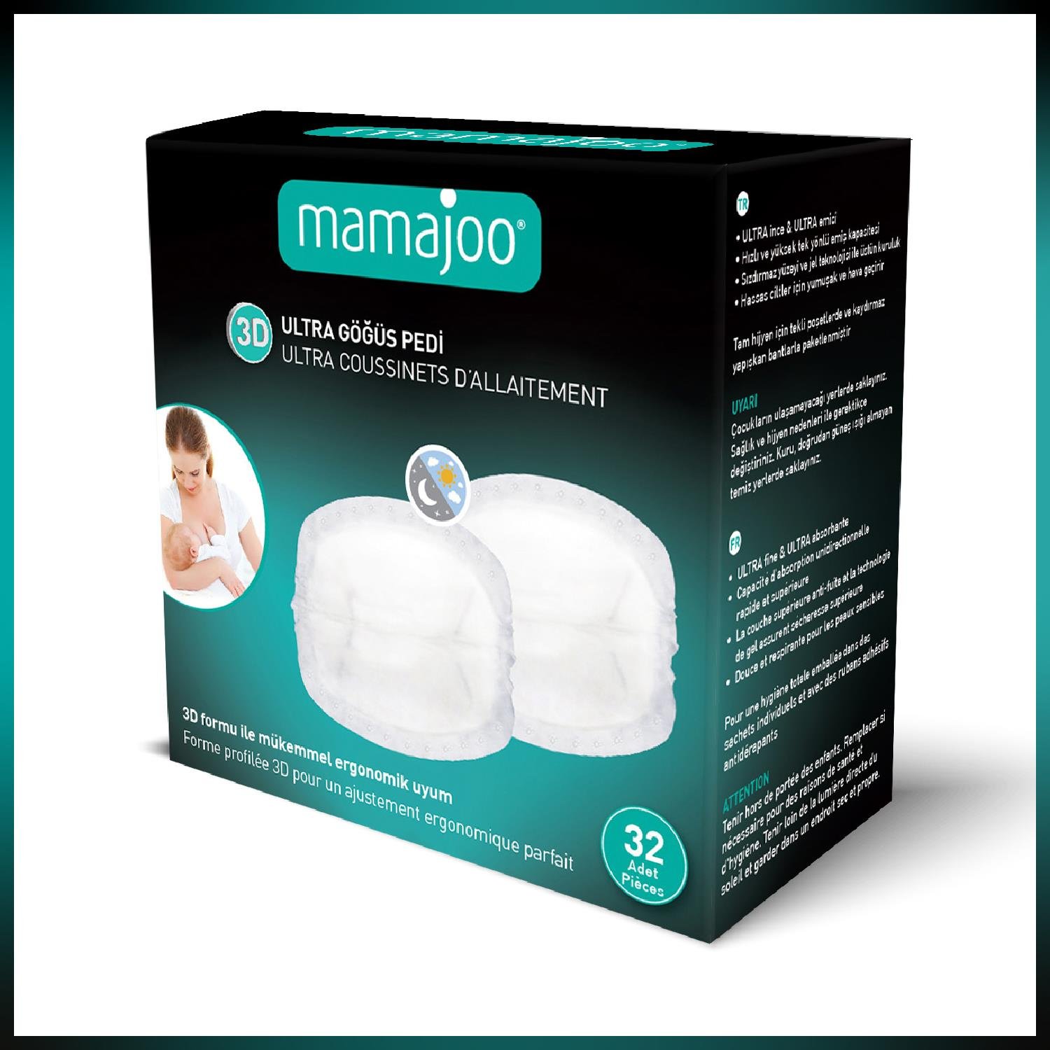 Mamajoo 3D Ultra Göğüs Pedi / 32 adet 