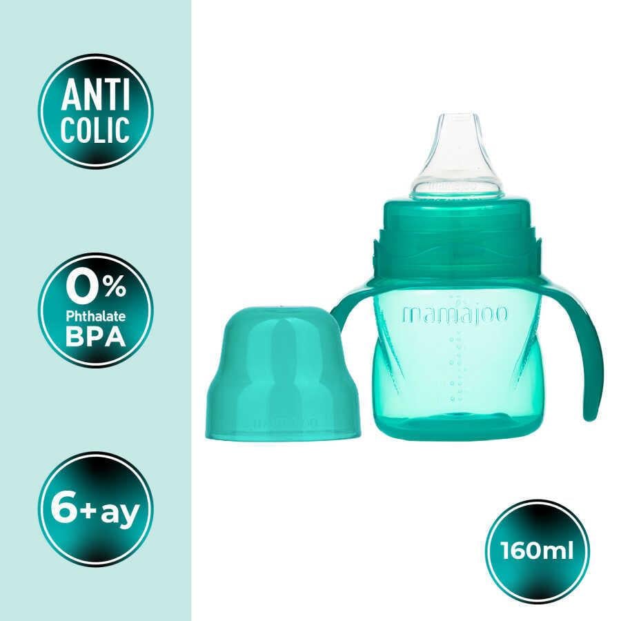 Mamajoo Antikolik Akıtmaz Alıştırma Bardağı 160 ml Yeşil, 6 Ay+