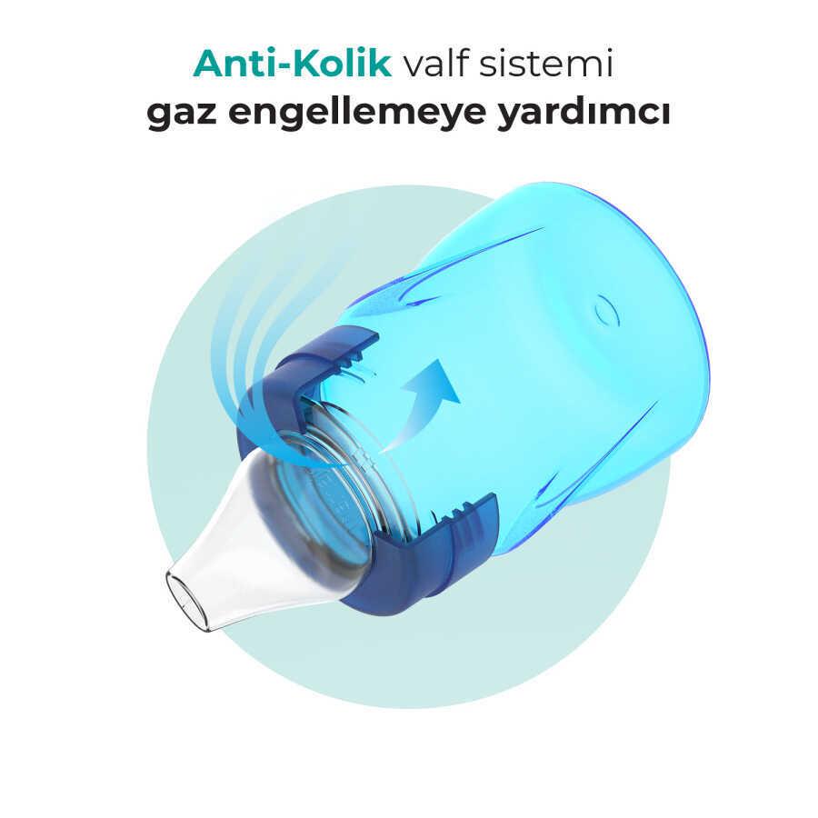 Mamajoo Antikolik Akıtmaz Alıştırma Bardağı 160 ml Mavi, 6 Ay+