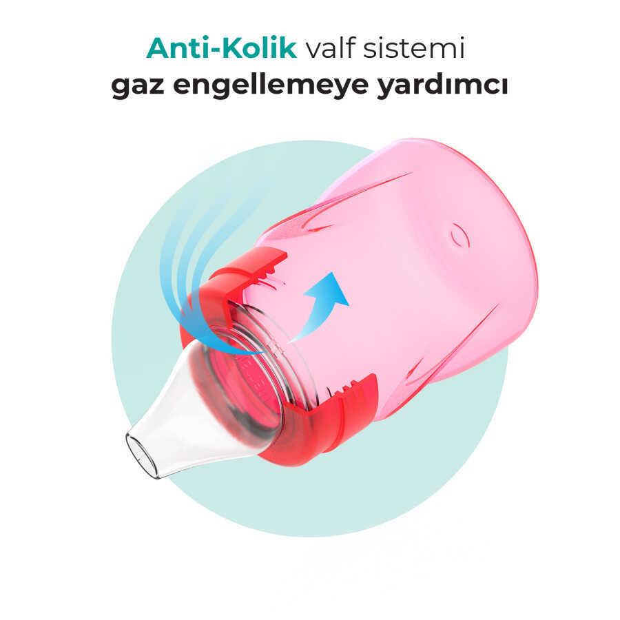 Mamajoo Antikolik Akıtmaz Alıştırma Bardağı 160 ml Pembe, 6 Ay+