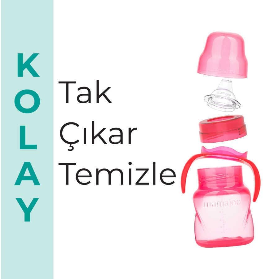 Mamajoo Antikolik Akıtmaz Alıştırma Bardağı 160 ml Pembe, 6 Ay+