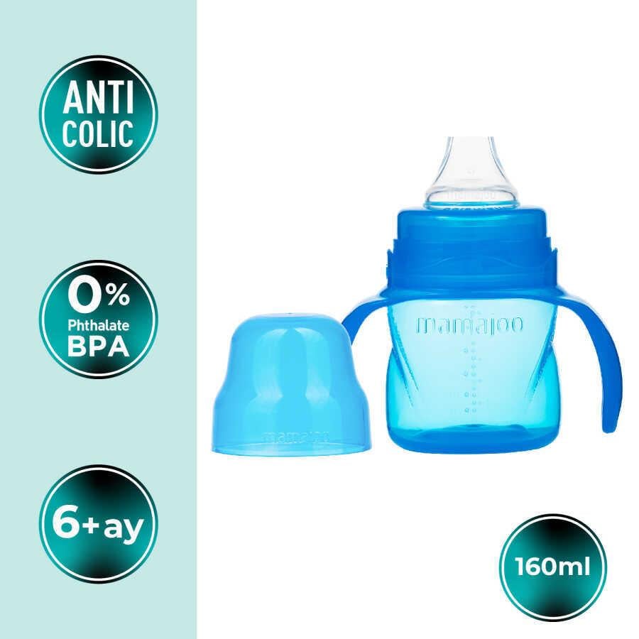 Mamajoo Antikolik Akıtmaz Alıştırma Bardağı 160 ml Mavi, 6 Ay+