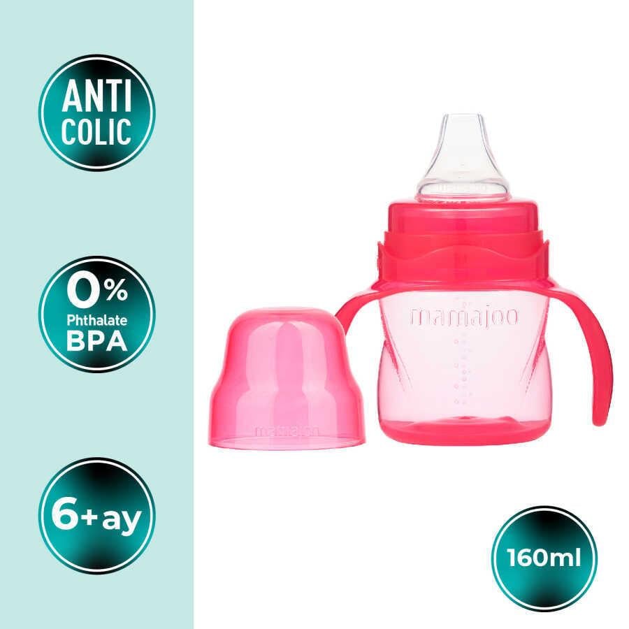 Mamajoo Antikolik Akıtmaz Alıştırma Bardağı 160 ml Pembe, 6 Ay+