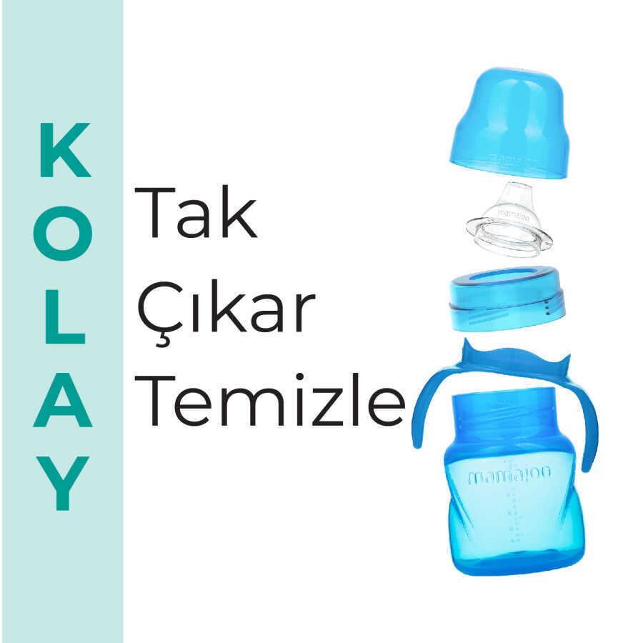Mamajoo Antikolik Akıtmaz Alıştırma Bardağı 160 ml Mavi, 6 Ay+