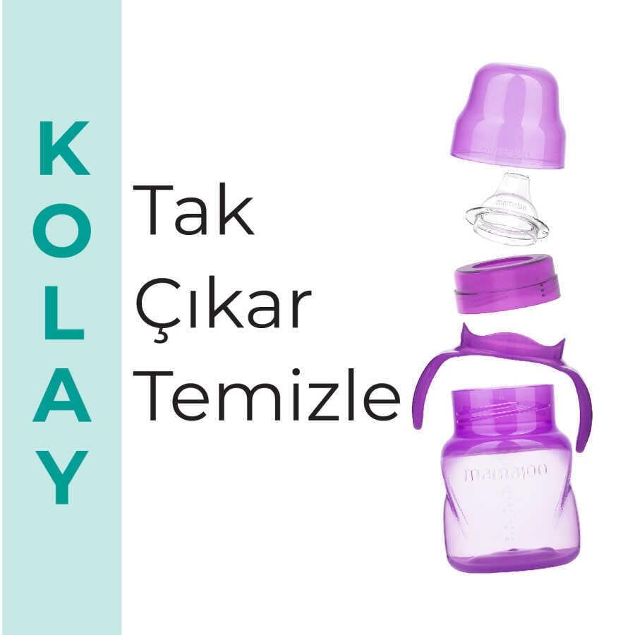 Mamajoo Antikolik Akıtmaz Alıştırma Bardağı 160 ml Mor, 6 Ay+