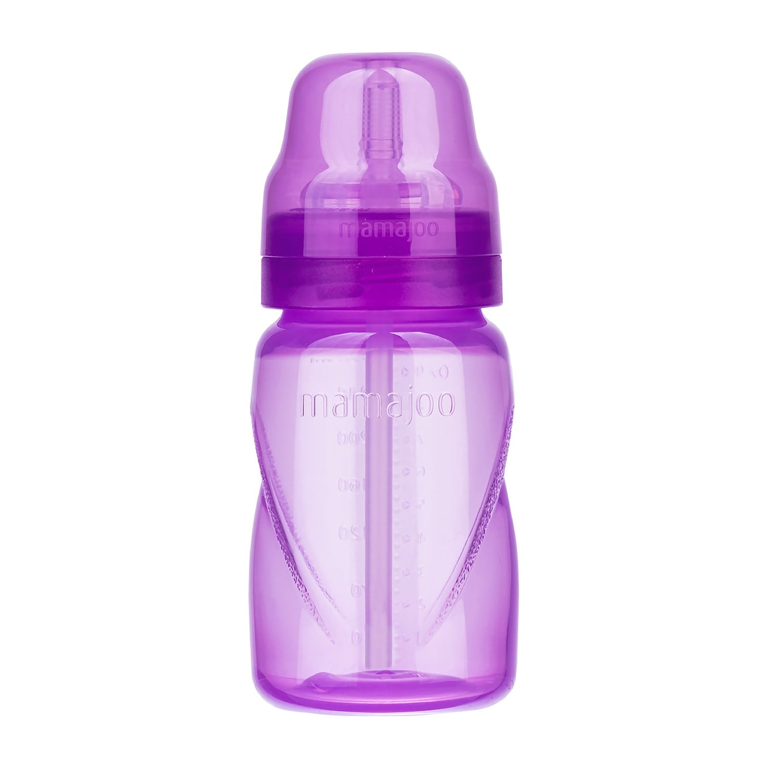 Mamajoo Antikolik Akıtmaz Pipetli Bardak 270 ml Mor, 12 Ay+