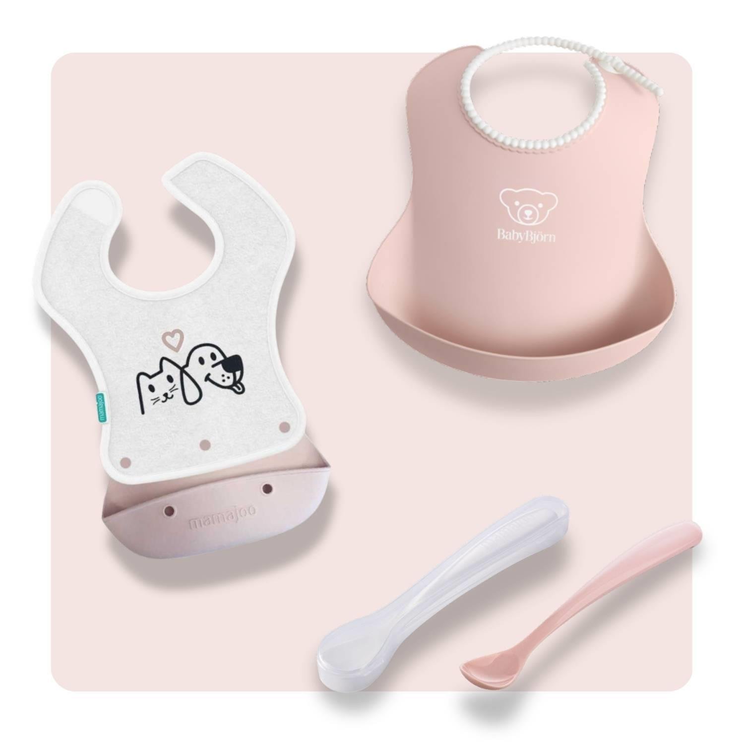 Mamajoo & BabyBjörn 3'lü Beslenme Seti - Powder Pink