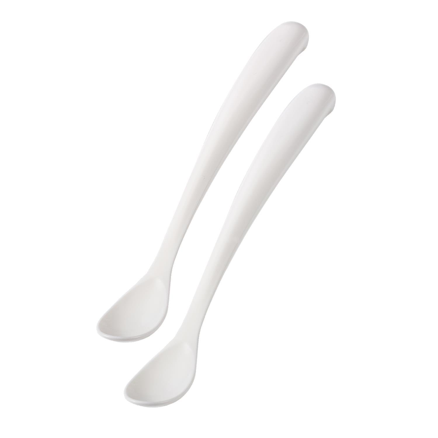 Mamajoo Beslenme Kaşığı, Beyaz, İkili | Ergonomik Tasarım, Hijyenik Saklama Kutulu