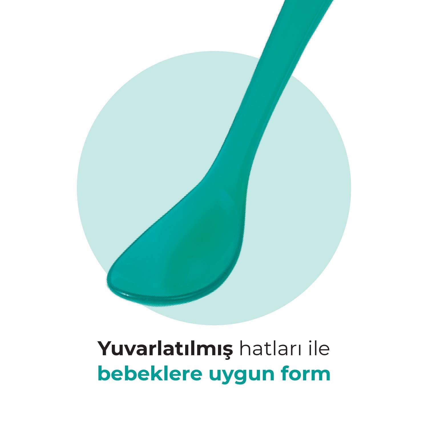 Mamajoo Beslenme Kaşığı, Yeşil, İkili | Ergonomik Tasarım, Hijyenik Saklama Kutulu