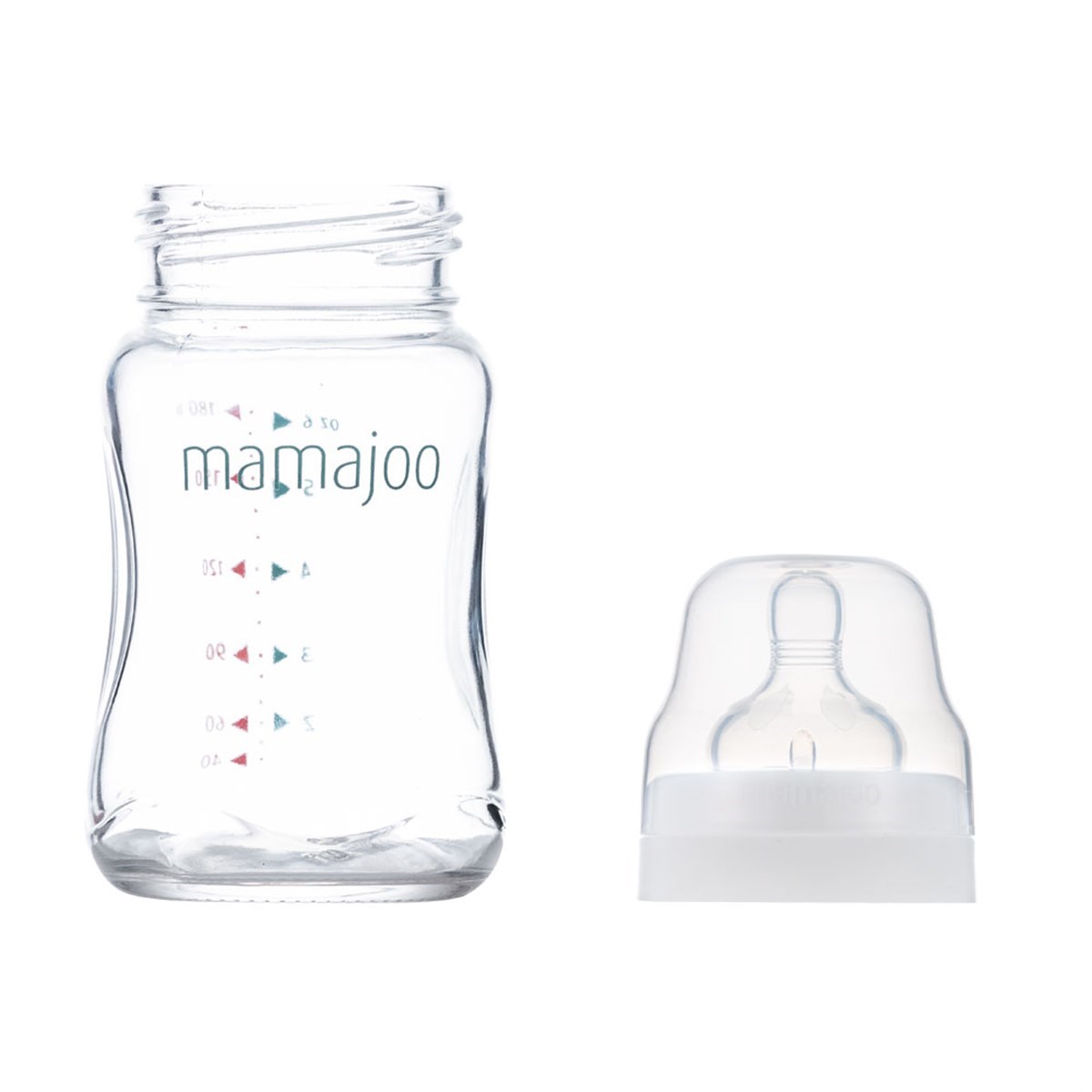 Mamajoo Cam Biberon 180 ml & Kulplu Eğitici Bardak 270 ml / Pembe