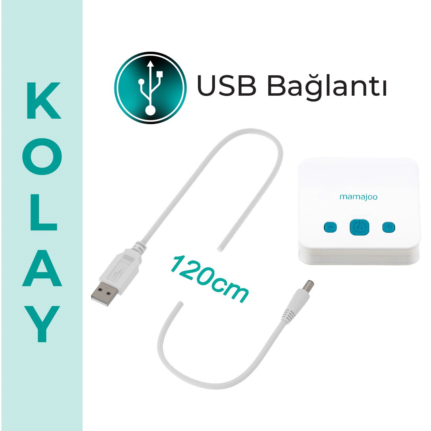Mamajoo Elektrikli USB Çiftli Göğüs Pompası 250 ml | 20 Kademe Ayarı