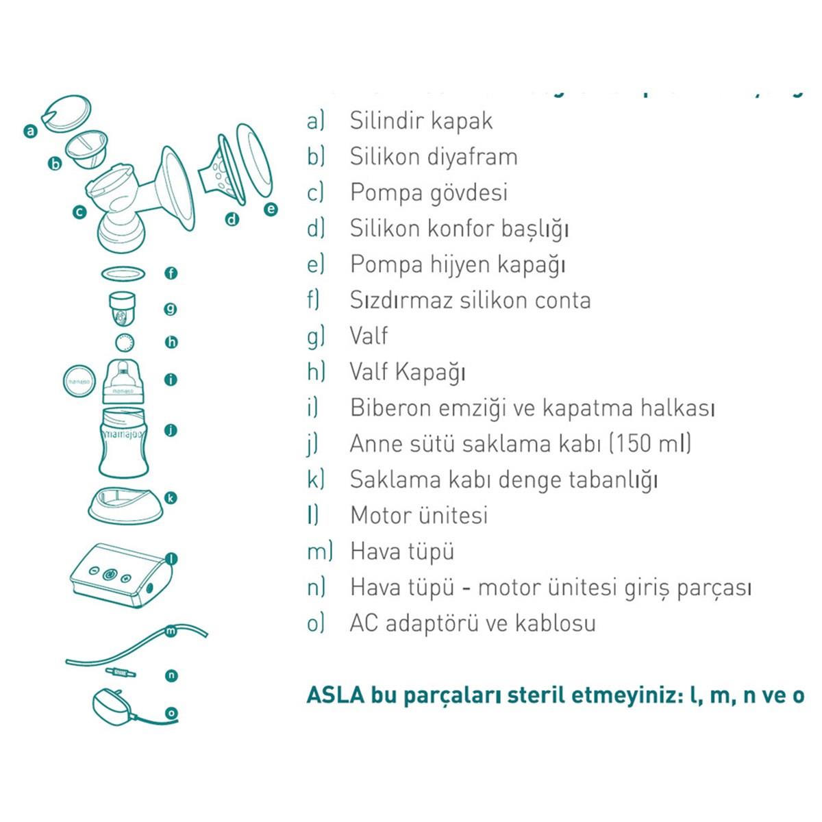Mamajoo Elektronik Göğüs Pompası Silikon Hava Tüpü 