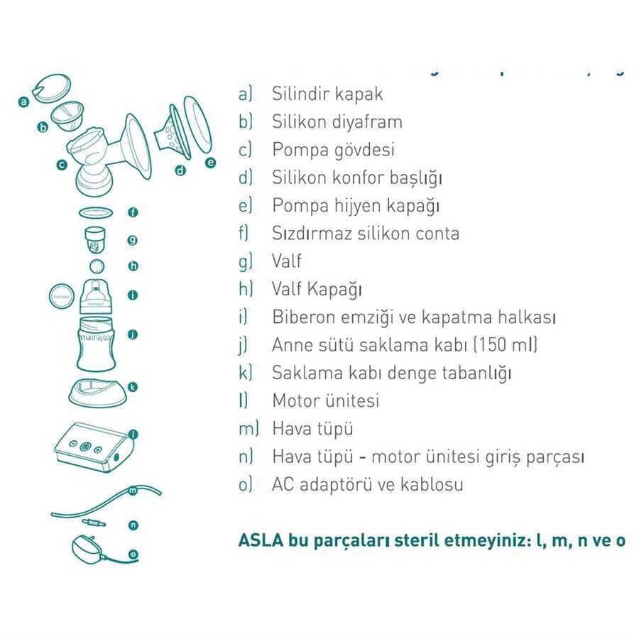 Mamajoo Elektronik Göğüs Pompası Sağım Kiti Silikon Diyaframı 3,4 cm
