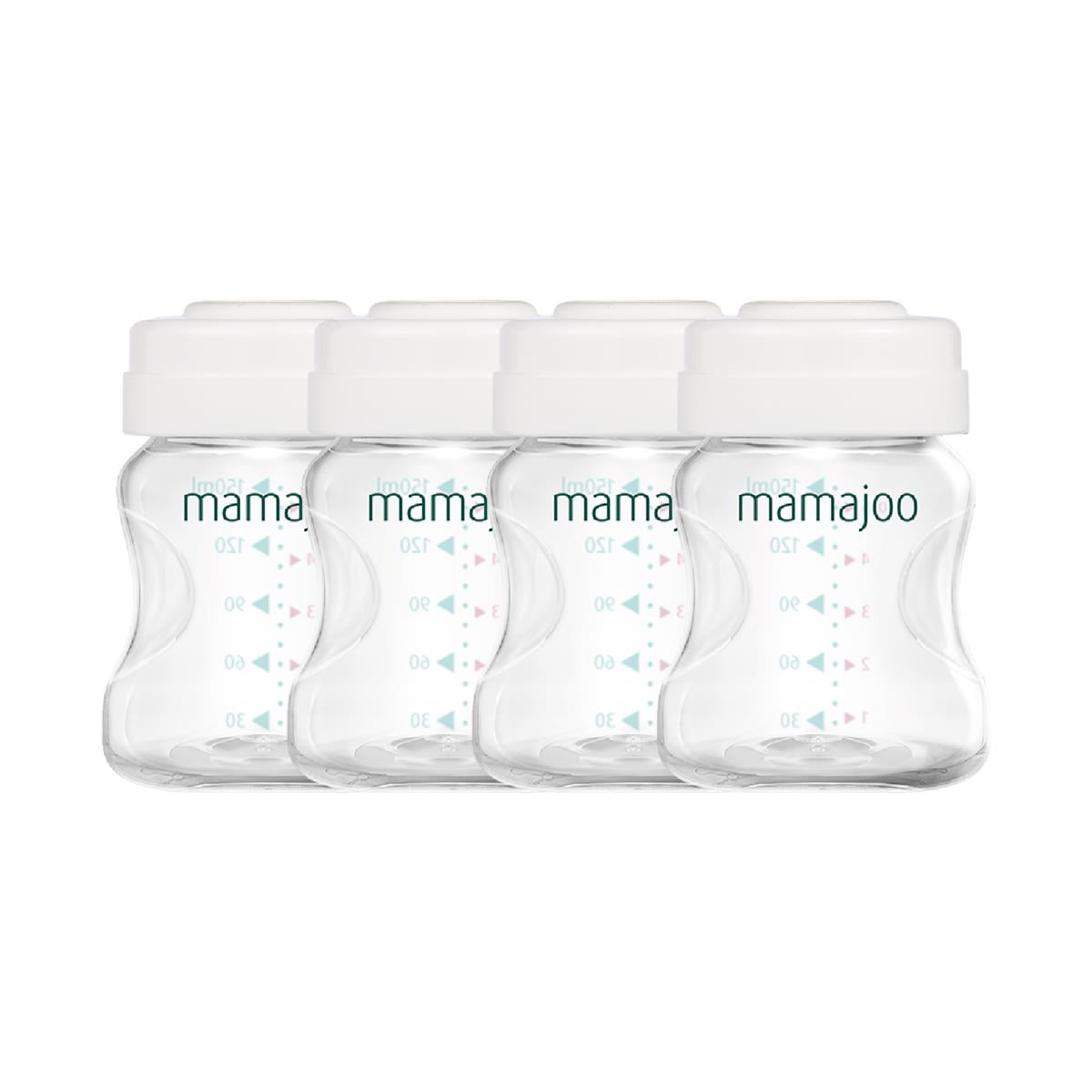 Mamajoo Elektronik Kompakt Tekli Göğüs Pompası & 4'lü Anne Sütü Saklama Kabı Seti
