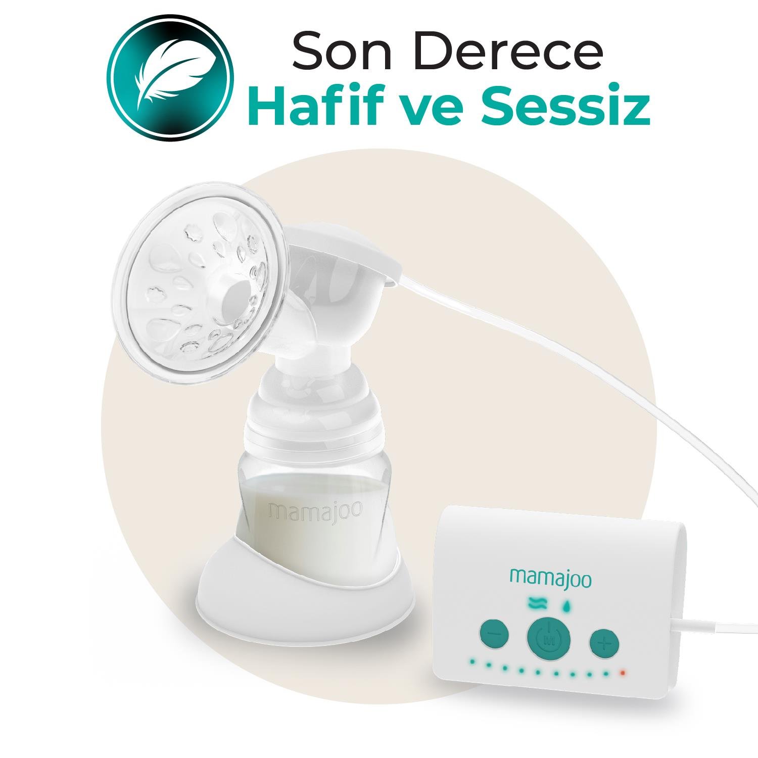 Mamajoo Elektronik Tekli Göğüs Pompası & Termal Çanta & 4'lü Anne Sütü Saklama Kabı Seti