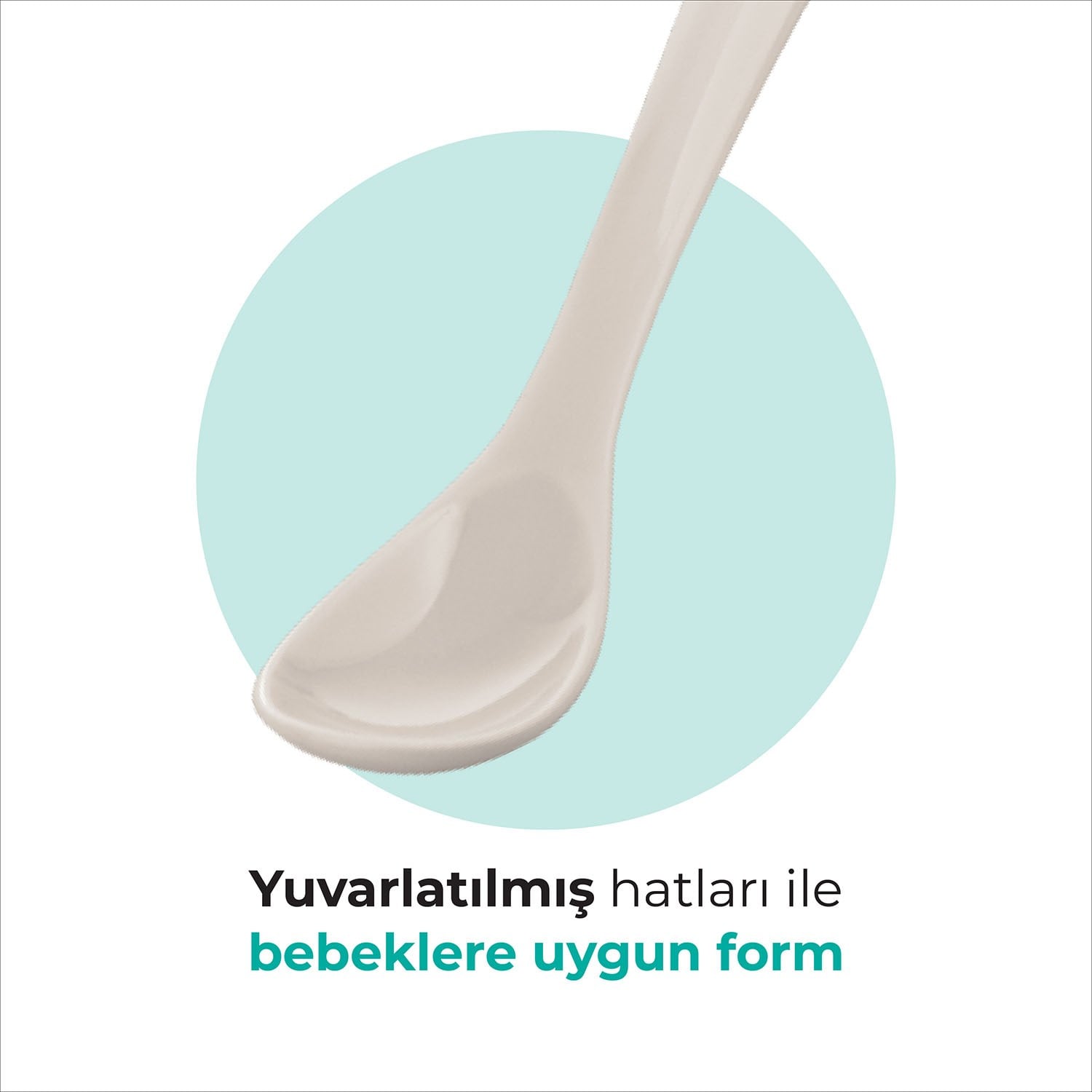 Mamajoo Ergonomik Beslenme Kaşık Seti Light Beige & Light Gray 6 Ay+ İkili - Saklama Kabı Hediyeli