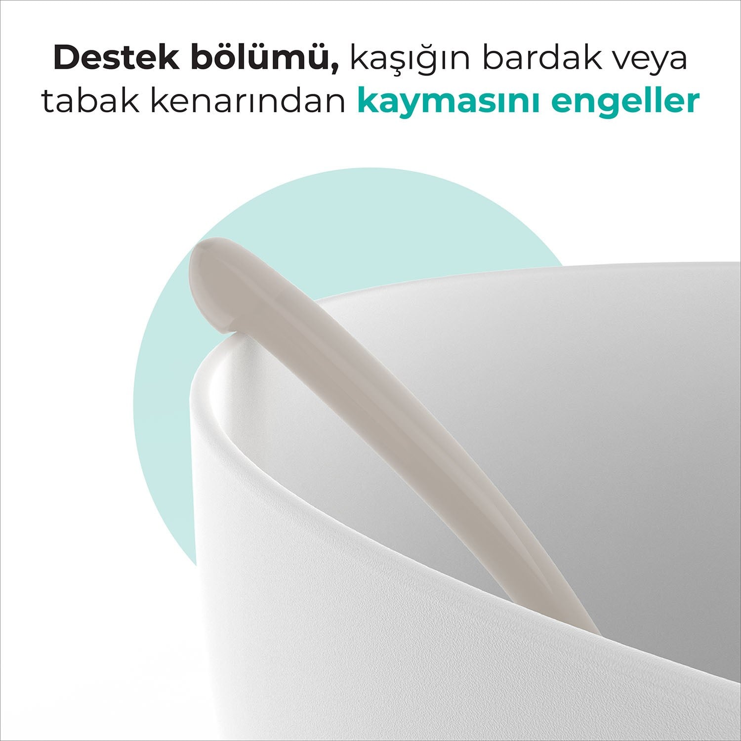 Mamajoo Ergonomik Beslenme Kaşık Seti Light Beige & Light Gray 6 Ay+ İkili - Saklama Kabı Hediyeli