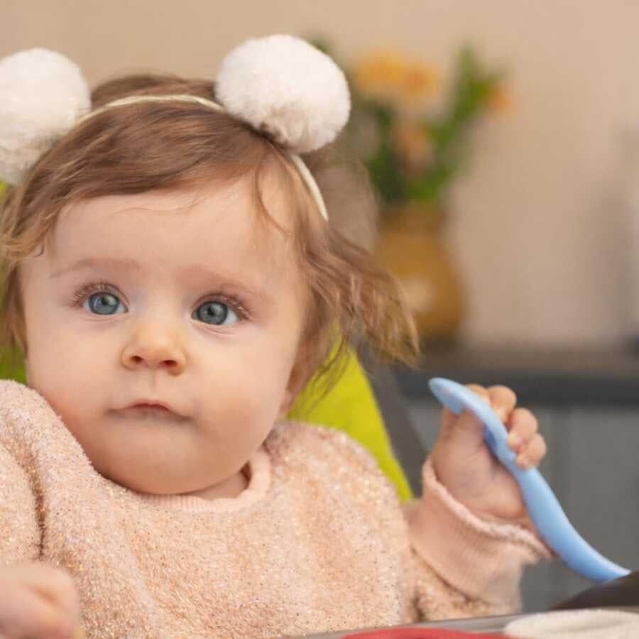 Mamajoo Ergonomik Beslenme Kaşık & Çatal Seti Mavi, 6 Ay+ İkili