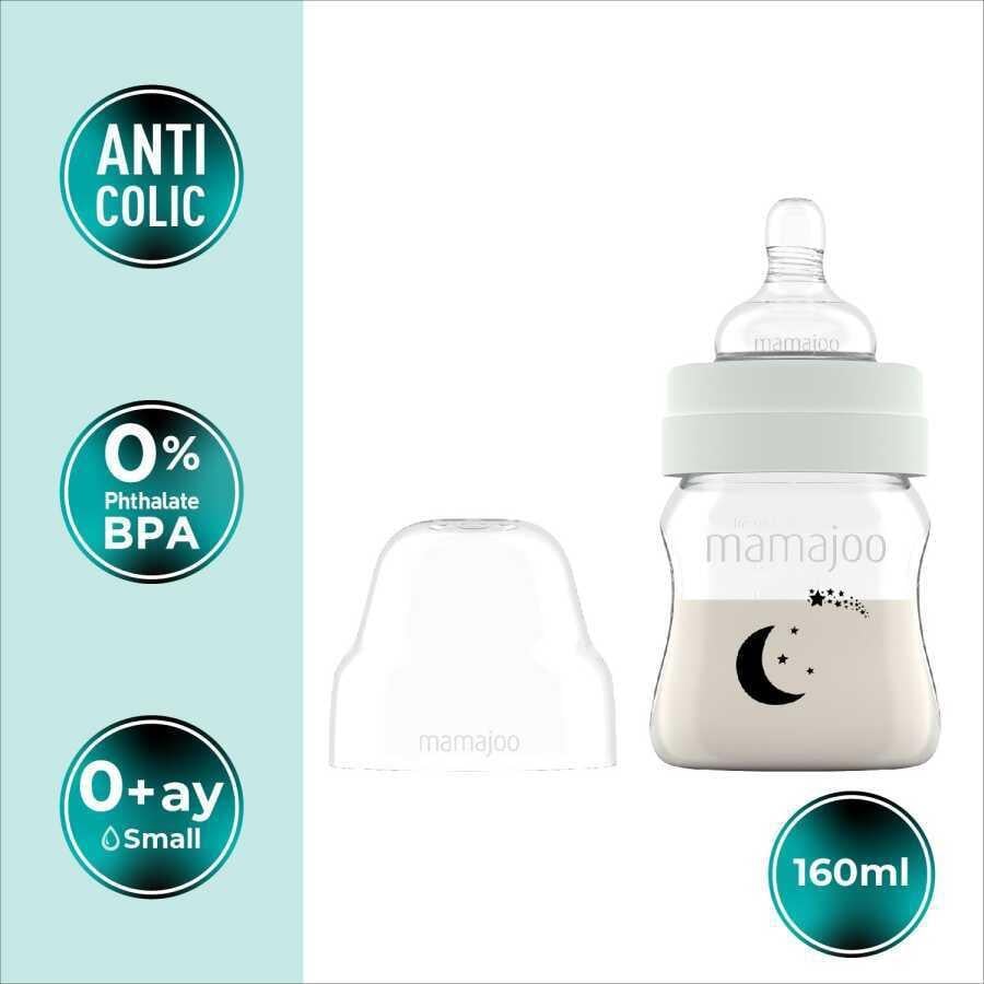Mamajoo Gece & Gündüz Biberonu 160ml & Saklama Kutulu İkili Emzik / Pearl