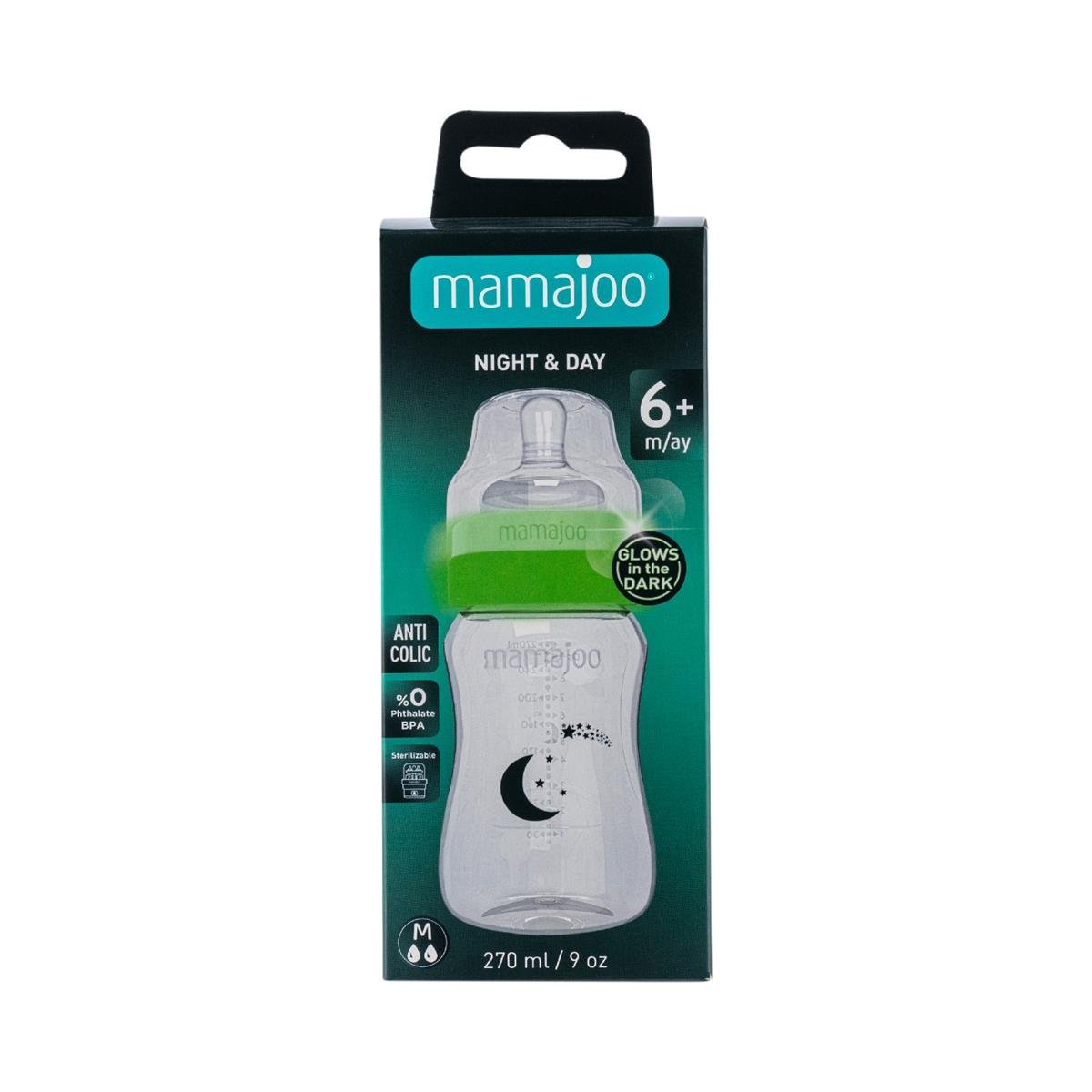 Mamajoo Gece & Gündüz Biberonu 270 ml & Eğitici Bardak Kulbu & Yedek İkili Bardak Ucu