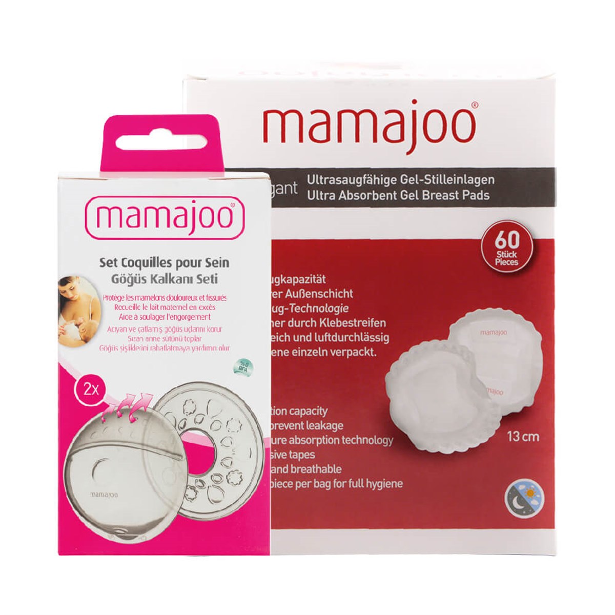 Mamajoo Göğüs Kalkanı Seti ve 60'lı Ultra Emici Göğüs Pedi